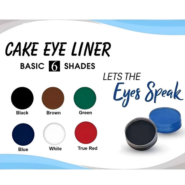 Waterproof Cake Eyeliner pack of 6