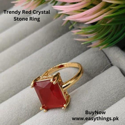 Trendy Red Crystal Stone Ring